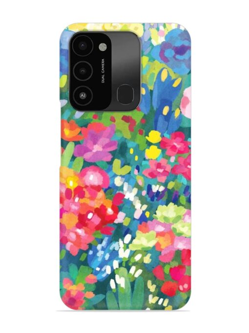 Watercolor Flower Art Snap Case for Tecno Spark 8C Zapvi