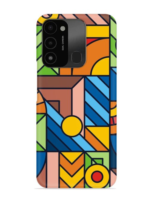 Colorful Geometric Snap Case for Tecno Spark 8C Zapvi