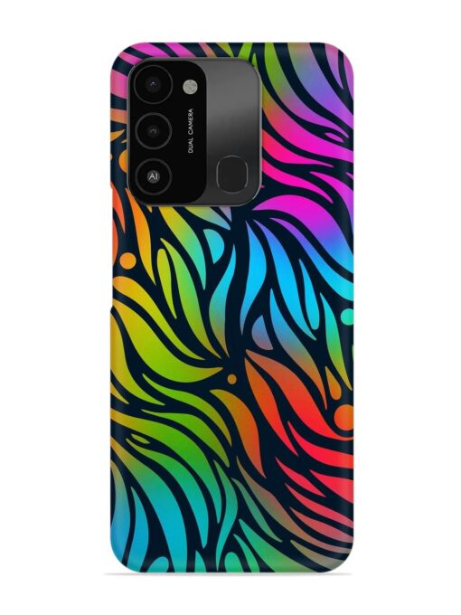 Abstract Leaf Design Snap Case for Tecno Spark 8C Zapvi