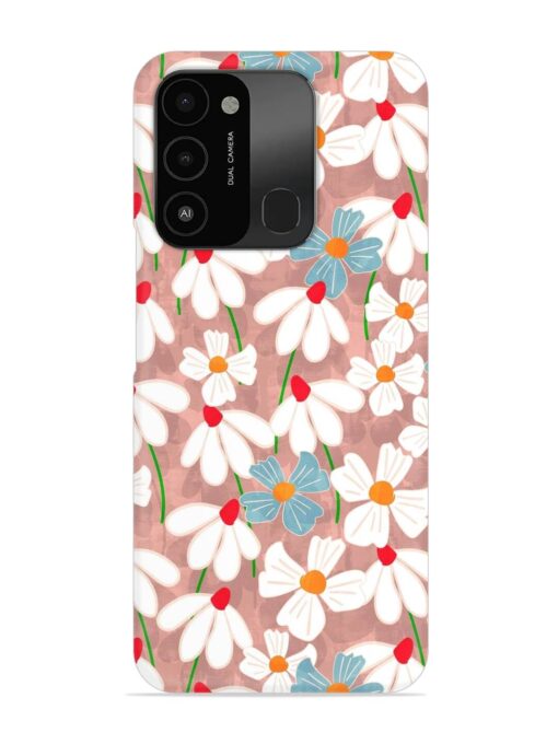 Abstract Petal Flowers Snap Case for Tecno Spark 8C Zapvi