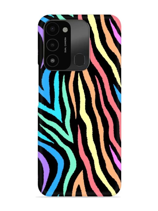 Colorful Abstract Zebra Snap Case for Tecno Spark 8C