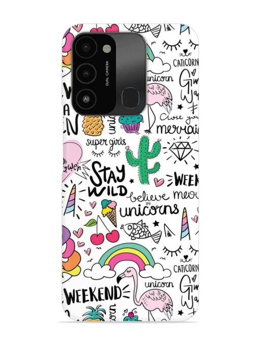 Unicorn Ice Cream Snap Case for Tecno Spark 8C