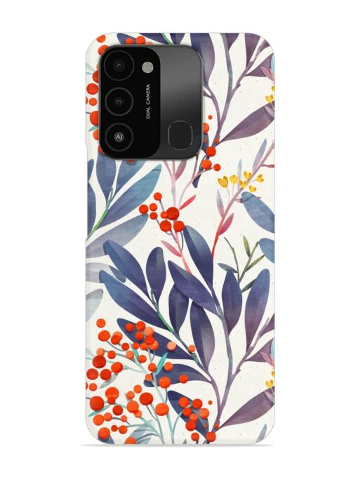 Seamless Floral Pattern Snap Case for Tecno Spark 8C Zapvi