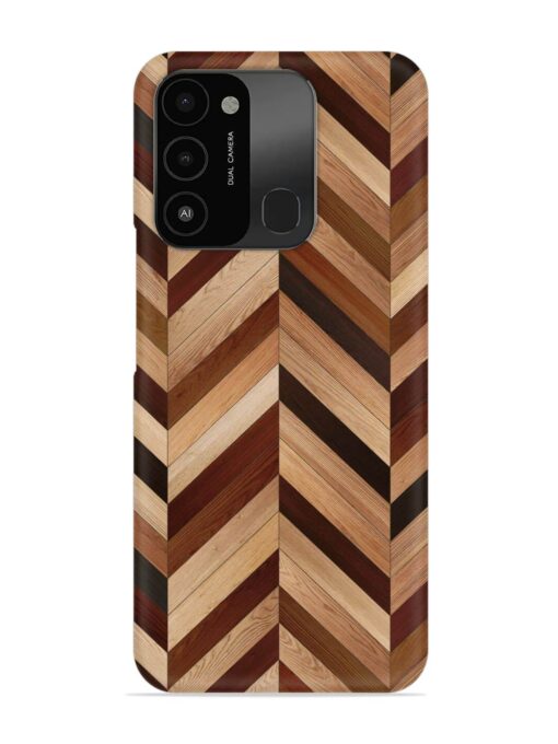 Seamless Wood Parquet Snap Case for Tecno Spark 8C