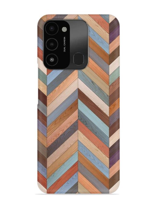 Seamless Wood Parquet Snap Case for Tecno Spark 8C