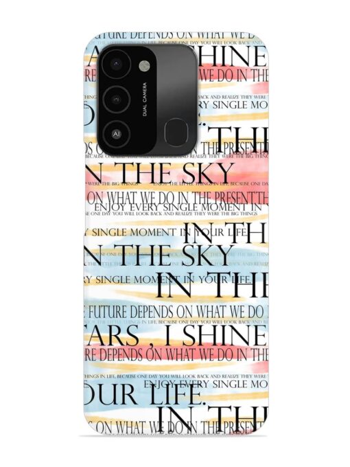 Seamless Slogans Pattern Snap Case for Tecno Spark 8C