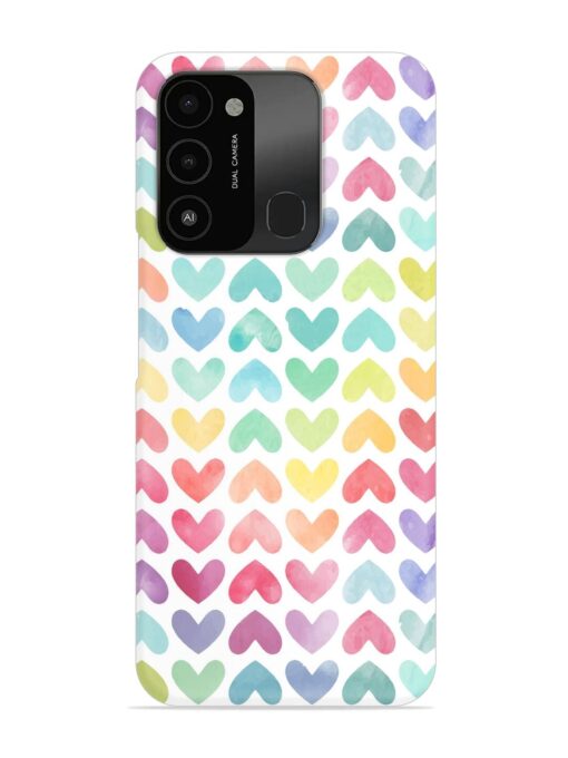 Seamless Colorful Watercolor Snap Case for Tecno Spark 8C