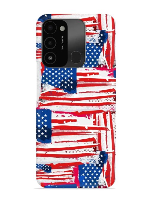 Usa Flag Seamless Snap Case for Tecno Spark 8C Zapvi