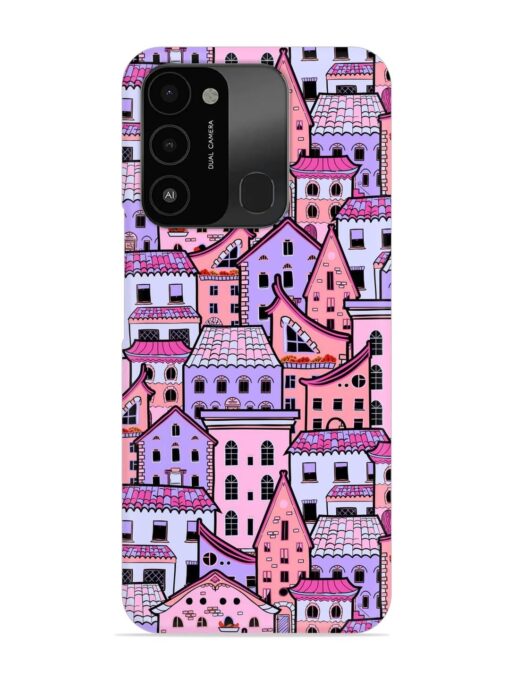 Seamless Pattern Houses Snap Case for Tecno Spark 8C