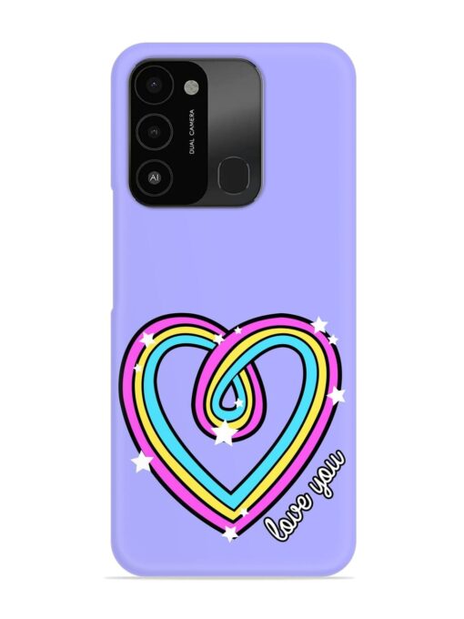 Colorful Rainbow Heart Snap Case for Tecno Spark 8C