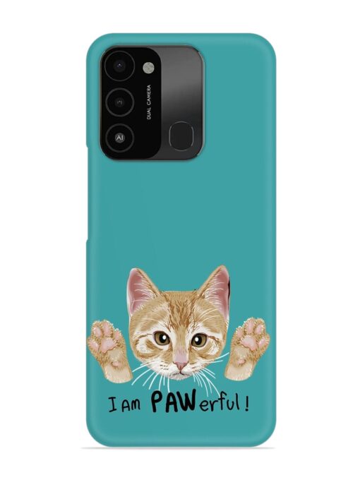 Typography Slogan Cat Snap Case for Tecno Spark 8C