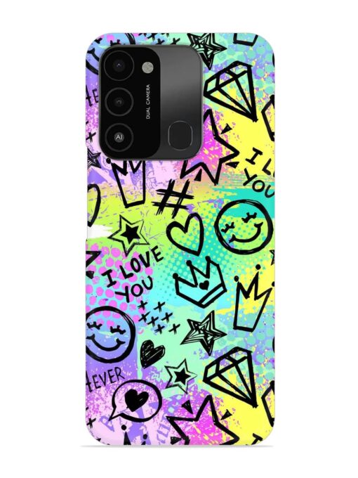 Bright Seamless Pattern Snap Case for Tecno Spark 8C