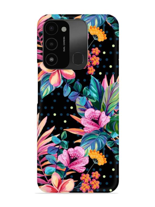 Seamless Floral Pattern Snap Case for Tecno Spark 8C