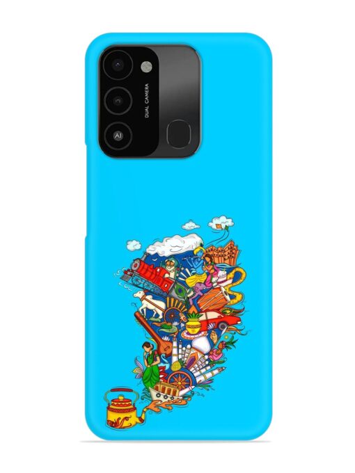 Vector Design Indian Snap Case for Tecno Spark 8C Zapvi