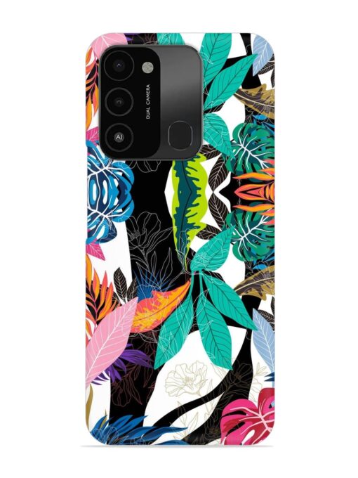 Floral Pattern Bright Snap Case for Tecno Spark 8C Zapvi