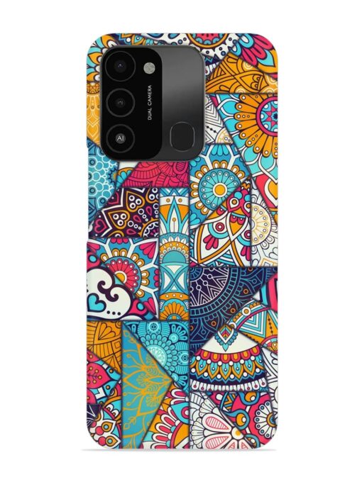 Patchwork Pattern Vintage Snap Case for Tecno Spark 8C