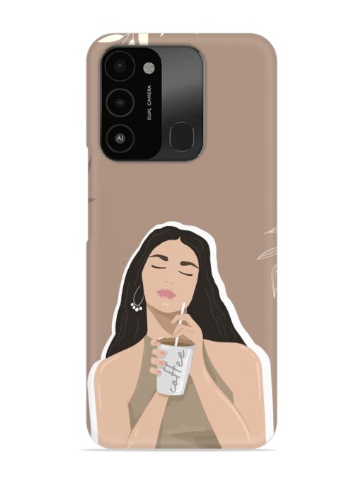 Girl With Coffee Snap Case for Tecno Spark 8C