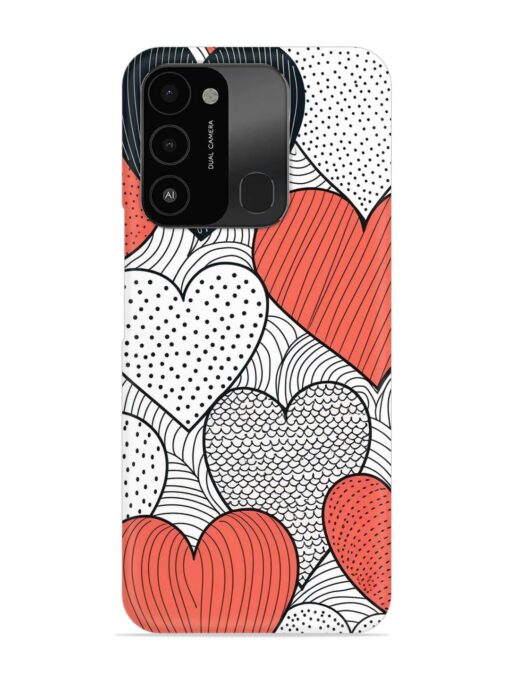 Girly Heart Seamless Snap Case for Tecno Spark 8C