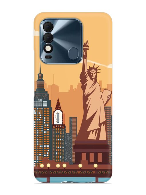 New York Statue Of Liberty Architectural Scenery Snap Case for Tecno Spark 8T