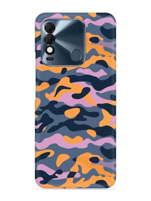 Camouflage Army Military English Orange Art Snap Case for Tecno Spark 8T