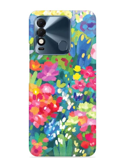 Watercolor Flower Art Snap Case for Tecno Spark 8T