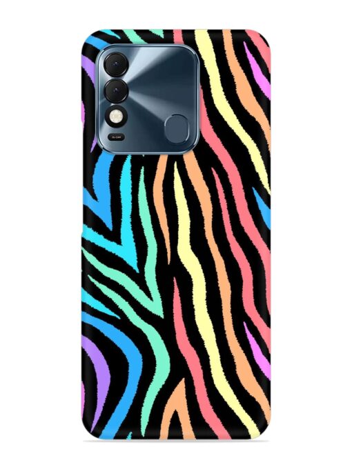 Colorful Abstract Zebra Snap Case for Tecno Spark 8T