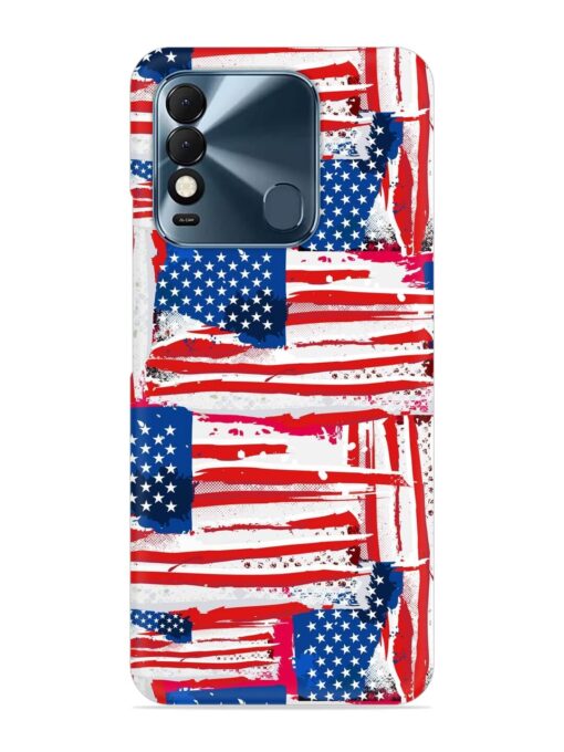 Usa Flag Seamless Snap Case for Tecno Spark 8T Zapvi