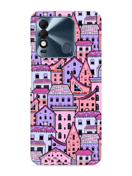 Seamless Pattern Houses Snap Case for Tecno Spark 8T