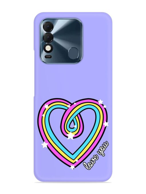 Colorful Rainbow Heart Snap Case for Tecno Spark 8T