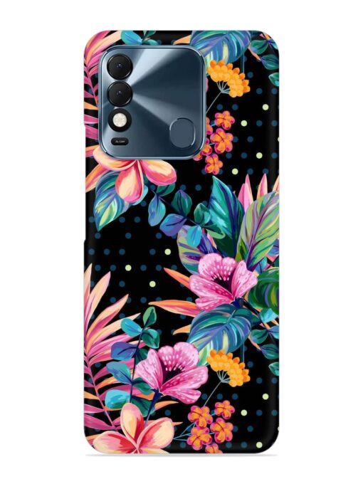 Seamless Floral Pattern Snap Case for Tecno Spark 8T