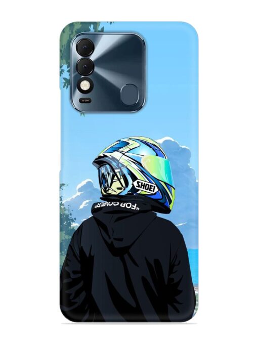 Rider With Helmet Snap Case for Tecno Spark 8T