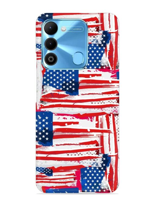 Usa Flag Seamless Snap Case for Tecno Spark 9 Zapvi