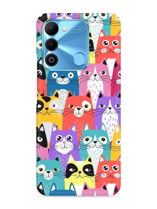 Funny Cartoon Cats Snap Case for Tecno Spark 9 Zapvi