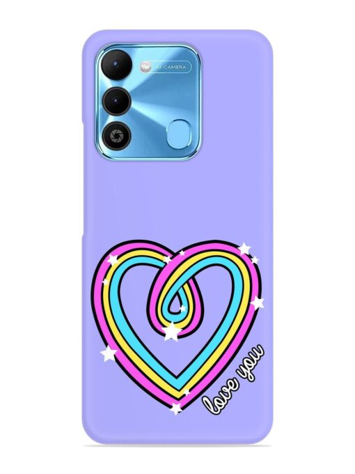 Colorful Rainbow Heart Snap Case for Tecno Spark 9