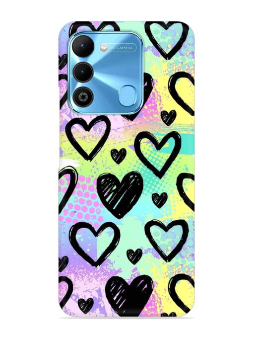 Bright Pattern Hearts Snap Case for Tecno Spark 9