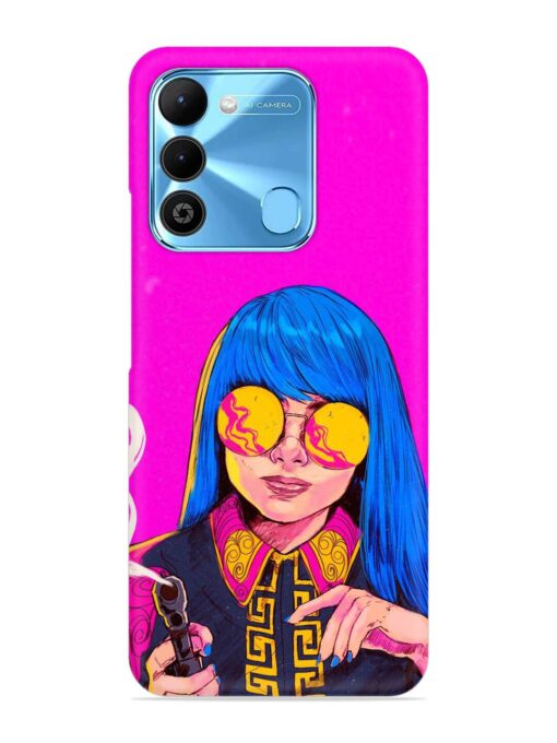 Aesthetic Anime Girl Snap Case for Tecno Spark 9