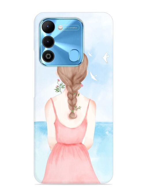 Watercolor Girl Vector Snap Case for Tecno Spark 9