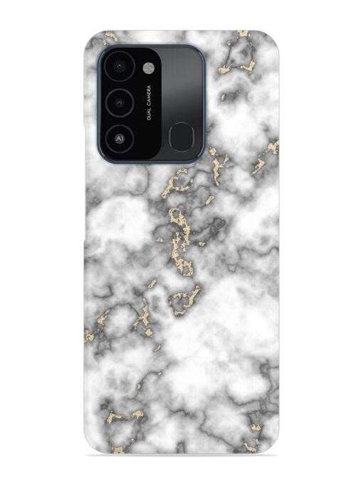 Gray And Gold Marble Snap Case for Tecno Spark Go (2022) Zapvi