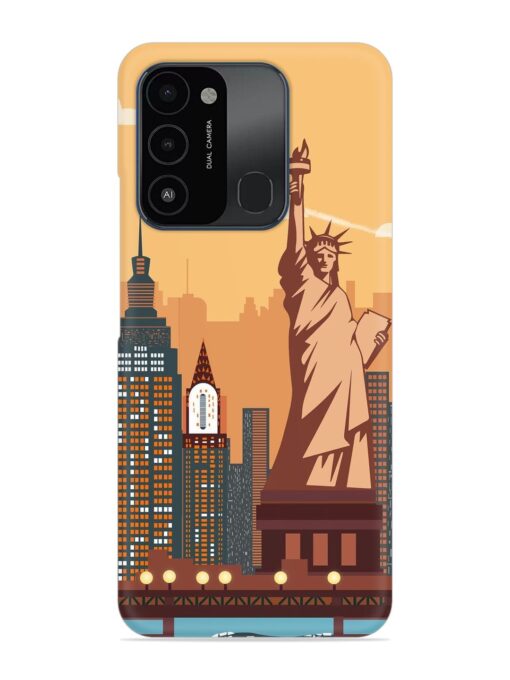 New York Statue Of Liberty Architectural Scenery Snap Case for Tecno Spark Go (2022) Zapvi