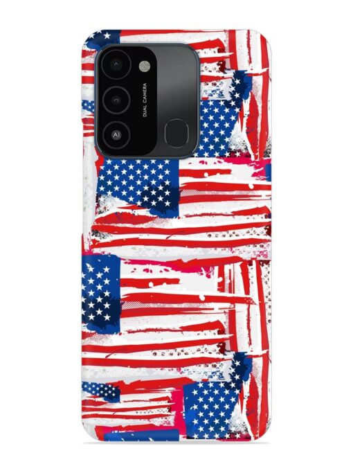 Usa Flag Seamless Snap Case for Tecno Spark Go (2022)