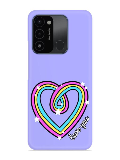 Colorful Rainbow Heart Snap Case for Tecno Spark Go (2022)