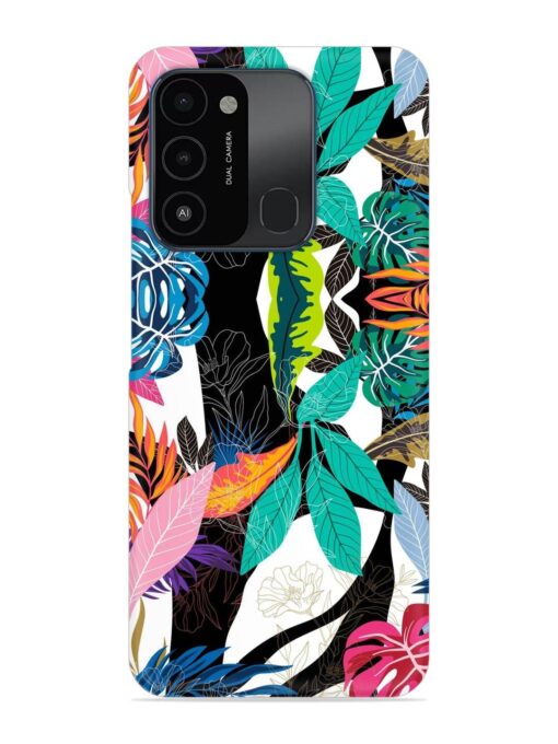 Floral Pattern Bright Snap Case for Tecno Spark Go (2022)