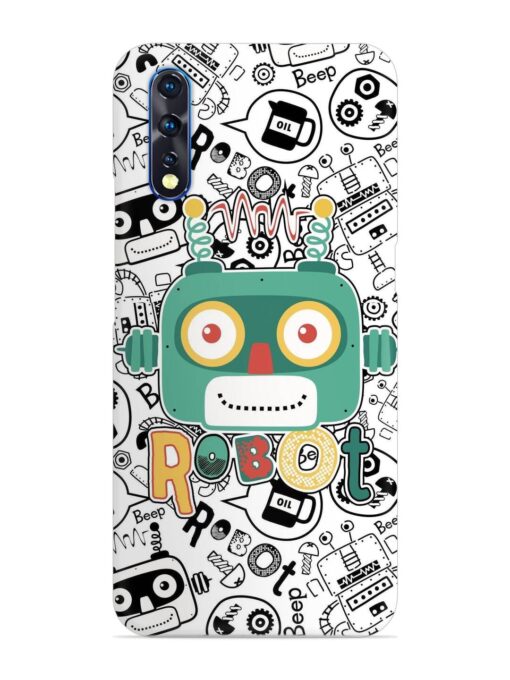 Robot Modern Seamless Pattern Snap Case for Vivo S1 Zapvi