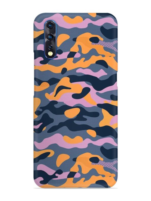 Camouflage Army Military English Orange Art Snap Case for Vivo S1