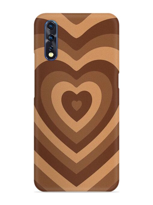 Brown Heart Snap Case for Vivo S1 Zapvi