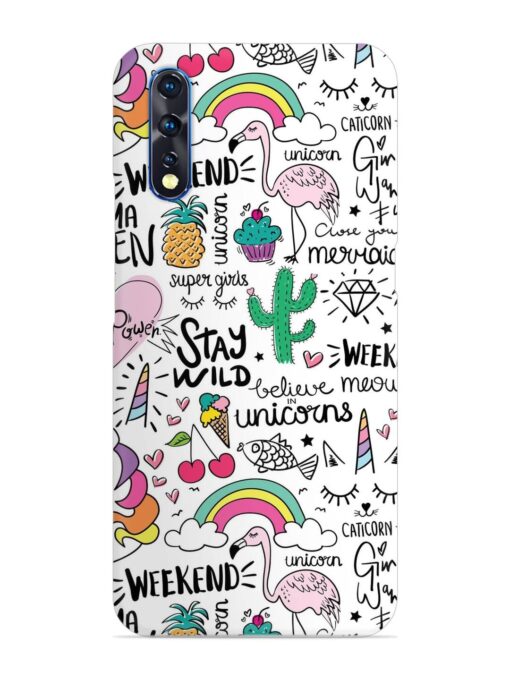 Unicorn Ice Cream Snap Case for Vivo S1 Zapvi