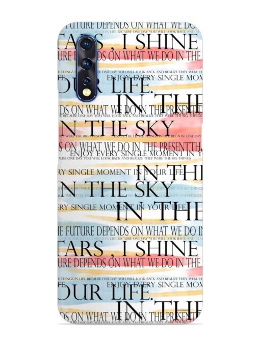 Seamless Slogans Pattern Snap Case for Vivo S1