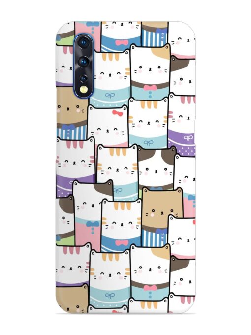 Cute Adorable Cat Snap Case for Vivo S1 Zapvi