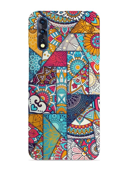 Patchwork Pattern Vintage Snap Case for Vivo S1