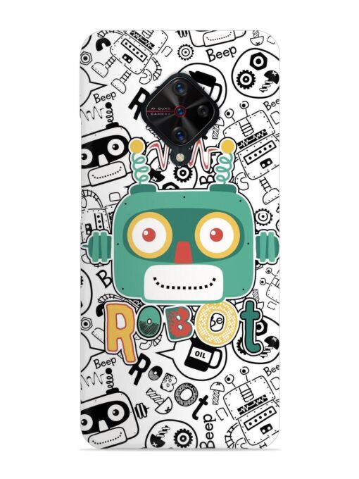 Robot Modern Seamless Pattern Snap Case for Vivo S1 Pro Zapvi